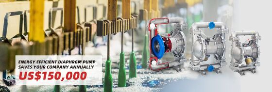 Pneumatische kunststof membraanpomp 120psi voor afvalwaterzuivering en irrigatie